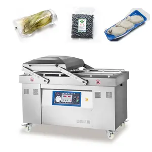 फूड हॉट सेल वैक्यूम पैकेजिंग मशीन 304 स्टेनलेस स्टील बॉडी मीट औद्योगिक प्रयुक्त वैक्यूम पैकिंग मशीन झींगा समुद्री भोजन