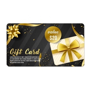 Carte-cadeau noire dorée rechargeable, carte en papier à gratter avec revêtement UV, taille, période de validité et numéro PIN personnalisables - Product Image 2