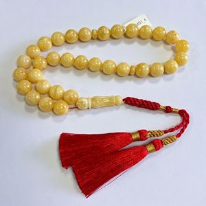 NAM01 <span class=keywords><strong>Rosario</strong></span> in Ambra Gialla Russa Baltica di Alta Qualità, Perle da 10mm, <span class=keywords><strong>Rosario</strong></span> Musulmano in Ambra Naturale - Product Image 3