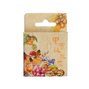 46 hojas por caja pegatinas en caja coleccionista de frutas retro <span class=keywords><strong>Goo</strong></span> tarjeta pegatinas manual álbum DIY sello decorativo pegatinas - Product Image 1