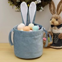 Panier-cadeau en forme d'oreille de lapin de Pâques, sac fourre-tout aseptique et alimentaire, best-seller transfrontalier, boîte-cadeau pour fête de fin d'année, rangement de bonbons