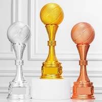 40cm 45cm Guangdong Vente en gros Trophée de football Prix de basket-ball Résine Trophée personnalisé Trophée de basket-ball MVP