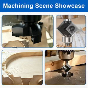 Fraise à chanfreiner indexable en carbure avec guide à roulement, insert 4 faces 45° °   Fraiseuse de profilage de bords pour le travail du bois CNC - Product Image 5