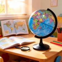 Globe terrestre rotatif géographique de haute qualité, modèle pédagogique de 6 pouces, vente en gros directe d'usine