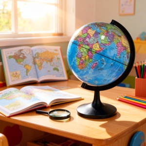 Globe terrestre rotatif géographique de haute qualité, modèle pédagogique de 6 pouces, vente en gros directe d'usine - Product Image 5