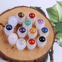 Bouteille en gros de 10 ml pour huiles essentielles avec bille roulante en jade et pierre semi-précieuse naturelle