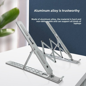 <span class=keywords><strong>Support</strong></span> pour <span class=keywords><strong>ordinateur</strong></span> <span class=keywords><strong>portable</strong></span> en aluminium réglable sur 10 niveaux, <span class=keywords><strong>support</strong></span> de bureau ergonomique pour MacBook, iPad, <span class=keywords><strong>HP</strong></span>, Dell, Lenovo, nouveau produit - Product Image 3