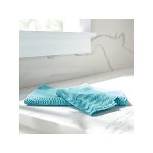 Budget Friendly Durable 100% Cotton Embroidered <b>Blue</b> Kitchen Towels Biodegradable Quick Dry Perfect for Busy Kitchens and Reuse - Product Image 4