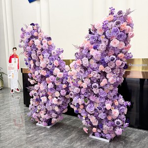 Arco Floreale Artificiale con <span class=keywords><strong>Farfalle</strong></span> e Rose, Sfondo per Fotografia Nuziale, Elegante Centrotavola per Decorazioni Festa Nuziale - Product Image 3