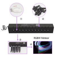 Lumière d'étoile de toit de voiture scintillante 20W avec contrôle de la musique par application RGB, kit de lumière de plafond en fibre optique pour plafond étoilé