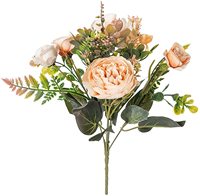 AD-006 Produits Populaires Fleur Artificielle Soie Pivoine Bouquet Décoration Maison Fausses Fleurs Rose