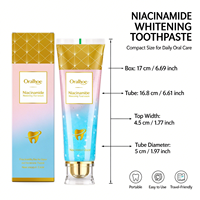 Dentifrice blanchissant enrichi en nicotinamide à base de plantes, nettoyage en profondeur, saveur menthe, 120g, usage domestique, double action nettoyante