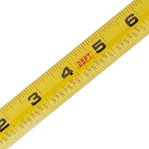 25 Foot Measuring Tape Measure- Easy To Read Both Side Dual Ruler Retractable Heavy Duty Magnetic Hook Metric Inc