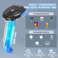 Lector de Códigos de Barras Inalámbrico Bluetooth de Mano Eyoyo de Alta Calidad, 2500 mAh, 2D, QR, para iPad, Teléfono, iPhone, Laptop