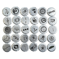 Marqueur de balle de golf en métal personnalisé de 1-1/2 po, prix fabricant, couleur multi-placage, 40 mm, fait main, marqueur de bord de balle de golf