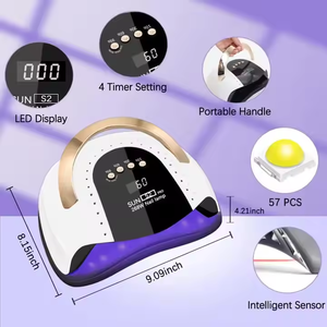 Nuevo diseño Sun S2 Pro 268W 57leds Secador de uñas de <span class=keywords><strong>sol</strong></span> profesional Uv Led Manicure Handle Nail Lamp - Product Image 3