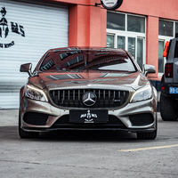 Vente directe d'usine doublure pour animaux de compagnie colle amovible brillant métal liquide gunmetal gris voiture vinyle wrap pour mercedes