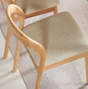 Nội thất phòng ăn hiện đại Bắc Âu Thiết kế Scandinavian Ghế gỗ nguyên khối với da PU giả cổ cho phòng ăn nhà bếp - Product Image 4