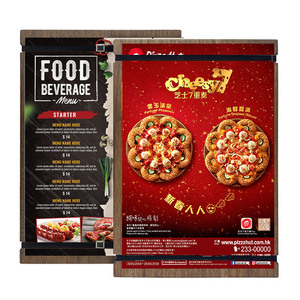 Porte-bloc en bois personnalisé en gros, format lettre, 1 panneau, 2 vues, porte-bloc en bois, menu de boissons - Product Image 3