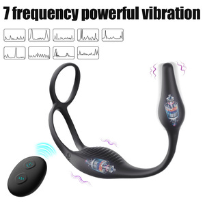 Cincin Pengunci Penis dengan Getaran Kontrol Jarak Jauh, Stimulasi Ganda, Tahan Air, Perpanjang Durasi Seks, Alat Pijat, Produk Seksual - Product Image 3