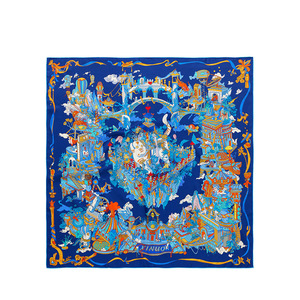 卸売カスタムデジタル印刷スクエアシルクスカーフ100%シルクスカーフプリントロゴ女性用ヘッドサテンスカーフ - Product Image 2