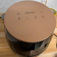 Friteuse à air électrique multifonction à grande capacité avec écran tactile et arrêt automatique en acier inoxydable transfrontalier 6L