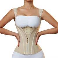 Ceinture amincissante colombienne de qualité supérieure pour femmes, ceinture de maintien ajustable avec fermeture à glissière et boucle