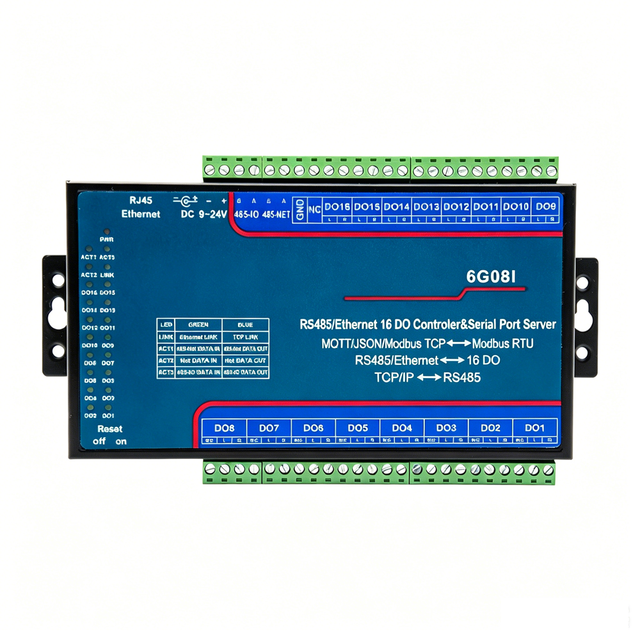 Sinosky ZLAN6G08I Isolated 16DO Ethernet Relay Controller Modbus TCP in Stock