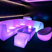 Mesas y Sillas de Sofá Electrónicas con Luces LED de Colores Cambiantes, Resistentes al Agua, de Diseño Moderno para Bar, Personalizadas por Runwood
