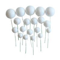 Boules en mousse colorées or et argent, décorations pour gâteaux, inserts pour anniversaire, ornements pour enveloppes rouges, lot de 20