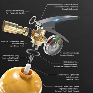 <span class=keywords><strong>Extincteur</strong></span> portatif de classe D à <span class=keywords><strong>poudre</strong></span> sèche 1kg/<span class=keywords><strong>2kg</strong></span>/3kg/4kg/5kg/6kg/7kg/8kg vide pour alliage et batterie Li/Mg/Al feux - Product Image 3