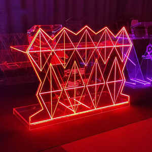 Bàn DJ acrylic trong suốt có thể tùy chỉnh, bàn giảng dạy hiện đại phát sáng <span class=keywords><strong>LED</strong></span> với quầy bar, dùng cho trường học hoặc khách sạn - Product Image 2