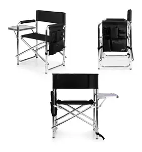 Professional Folding Aluminum Folding Make Up Director Chair High Seat Custom Black Fishing Camping Beach Chairs
