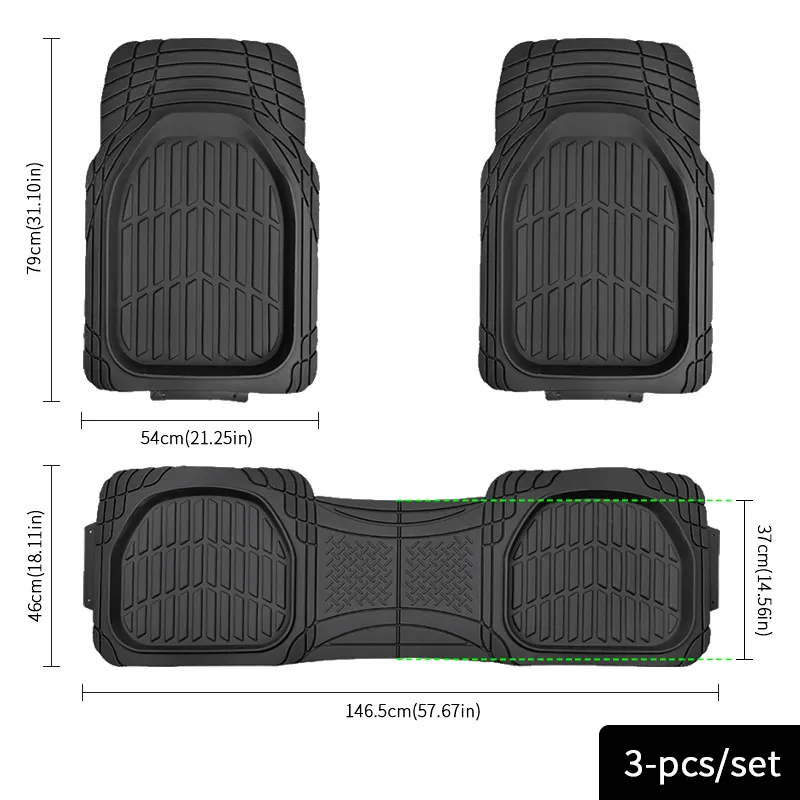 Proliner Karpet Mobil Universal, Karpet Lantai Mobil Satu Set Isi 3 Buah, Karpet Mobil Universal Semua Musim