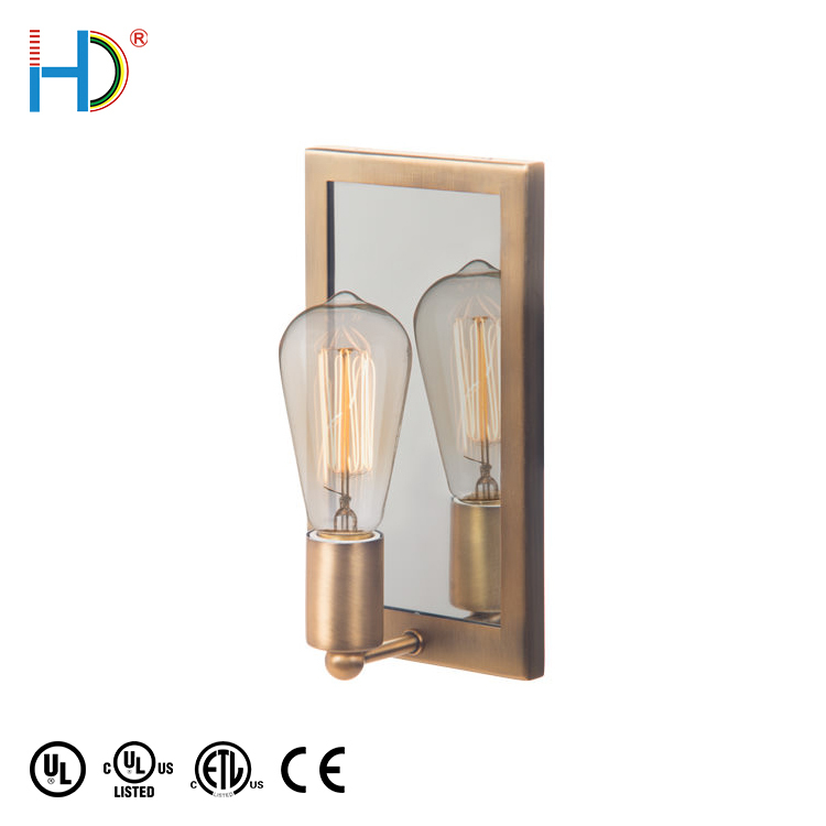 Moderne Laiton Bruni L'éclairage Vivant Edison Ampoule E26 Applique murale