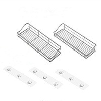 Panier de rangement pour cuisine sportive d'usine, panier à savon de douche chromé, porte-accessoires de salle de bain en acier inoxydable, panier de rangement