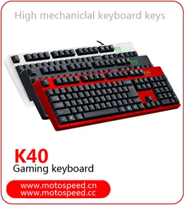 Motospeed K40 ofis kablolu klavye dizüstü masaüstü bilgisayar USB/ps2 İnternet cafe oyun klavyesi