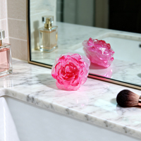 Savon artisanal en forme de rose 3D OEM ODM |   Savon pour les mains exfoliant naturel biologique en vrac, directement de l'usine, pour les enfants à peau sensible