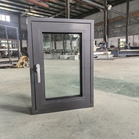 Portes et fenêtres Verre demi-lune Rideau aveugle à triple volet en alliage d'aluminium Fenêtre à battant