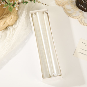 Elegant Metallic Coated Straight <b>Taper</b> Stick <b>Candles</b> Dripless Smokeless Wax <b>Candles</b> For Wedding Dining Room Decoration - Product Image 3