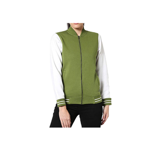 Men Varsity <b>Jacket</b> Polyester/Cotton Material Washed Finish Zipper Spring Stand Collar Front Logo printing men varsity <b>jacket</b> - Product Image 2