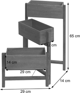 Étagères à plantes en bois durables et écologiques, pliables, de style contemporain, avec un design traditionnel pour l'affichage des plantes de jardin - Product Image 5