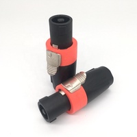 Connecteur Speakon mâle 4 broches étanche en laiton avec boîtier en nylon, pour amplificateur, DIN, Cannon, Powercon audio