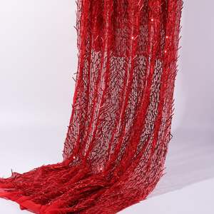 Venta caliente de lentejuelas tela bordada liguero tubo de cuentas tubo tridimensional moda elástica Tela bordada de lentejuelas - Product Image 4