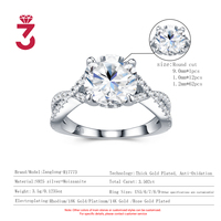 Bijoux de mode d'usine, bagues de mariage en argent sterling 925 pour femmes, cadeau, bague de fiançailles en argent S925 avec moissanite pour femme