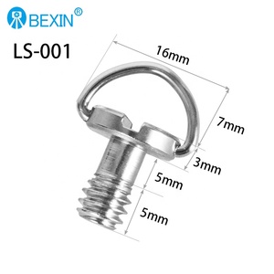 Anillo en D de <span class=keywords><strong>Tornillo</strong></span> Personalizado de 1/<span class=keywords><strong>4</strong></span>\", <span class=keywords><strong>Tornillo</strong></span> de Montaje de Anillo en D de Hierro, Placa de Liberación Rápida para Montaje de Cámara, <span class=keywords><strong>Tornillo</strong></span> para Placa de Trípode de Cámara - Product Image 1