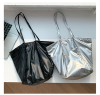 Sac à bandoulière fourre-tout en cuir Pu végétalien pour femme, élégant et métallisé, avec Logo personnalisé