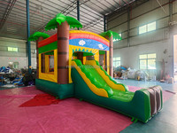 Nouveau design Château gonflable intérieur/extérieur avec toboggan et palmier pour enfants - Usage commercial