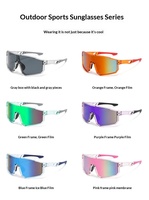 Lunettes de soleil sport polarisées colorées à monture intégrale, protection UV, surdimensionnées, irisées, coupe-vent, pour cyclisme en extérieur