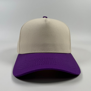 Casquette de baseball personnalisée <span class=keywords><strong>2</strong></span> tons en coton 5 panneaux casquettes de sport unisexe vierges beiges et colorées vente en gros de haut profil a Frame Snapback Hat - Product Image 3